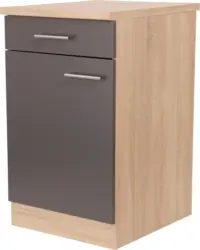 K&uuml;chenunterschrank Merle Grau/Eichefarben