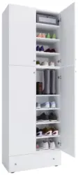 Schuhschrank Lona XXL ca.70x200x39cm Wei&szlig;