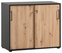 Aktenschrank Aino U 1000 ST Schwarz/Eiche Artisan