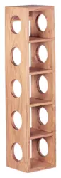 Weinregal Mumbai aus Holz Akazie ca. 15x70x15 cm