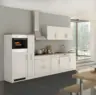 K&uuml;chenblock Rom m. Ger&auml;ten Wei&szlig;/Eichefarben