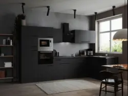 Eckk&uuml;che Oliver m. Ger&auml;ten ca. 340x172cm Grau/Dunkelgrau