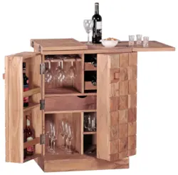 Barschrank ca. 64x91 cm Akazie massiv