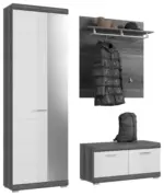 m&ouml;max Dornbirn - Ihr Trendm&ouml;belhaus in Dornbirn Garderobenschrank Scout ca. 167x197 cm Wei&szlig;/Grau