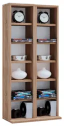 CD-Regal Milano in Eichefarbe, B: 42 cm