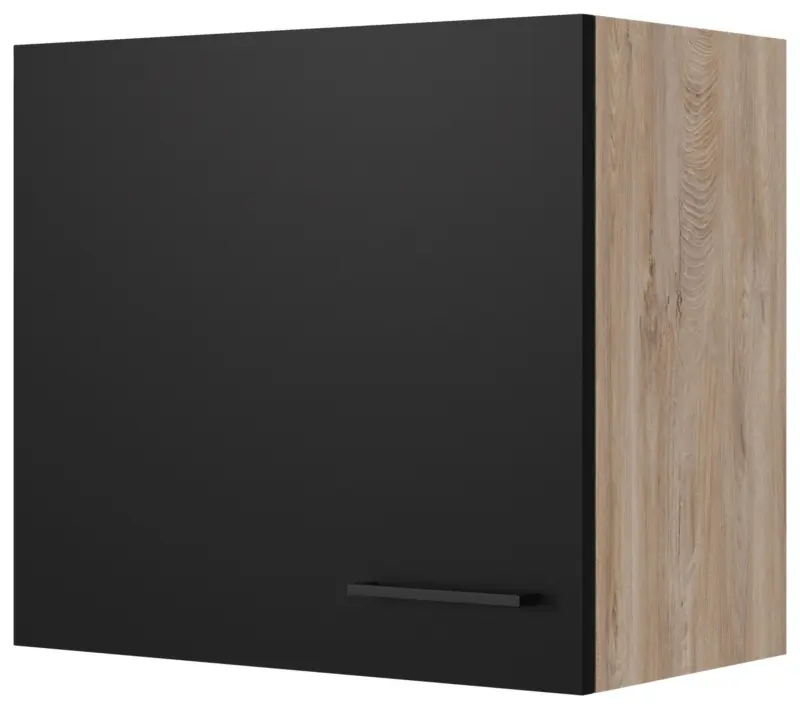 K&uuml;chenoberschrank Capri Schwarz/Eichefarben