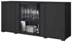 Sideboard Caro ca. 150x70 cm Schwarz