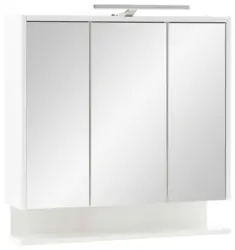 Spiegelschrank Flag Wei&szlig; mit LED 3-t&uuml;rig