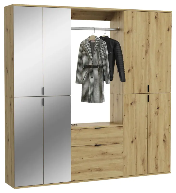 Garderobe Projekt X ca. 183x193 cm Artisan Eiche