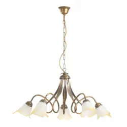 Kronleuchter Doppio Giro Bronzefarben max. 6 Watt