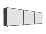 m&ouml;max Dornbirn - Ihr Trendm&ouml;belhaus in Dornbirn Sideboard Mailand Set 5 Anthrazit/Wei&szlig;