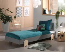 Kinder-/Juniorbett Modulo ca. 90x200 cm Grau
