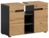 Waschbeckenunterschrank Canu ca. 80x55x34 cm Eiche/Grau