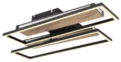 LED-Deckenleuchte Colli Opal/Schwarz/Braun max. 48Watt Deckenlampe