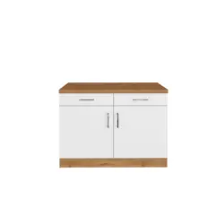 Held K&uuml;chenunterschrank ca. 100 cm Wei&szlig;/Eiche