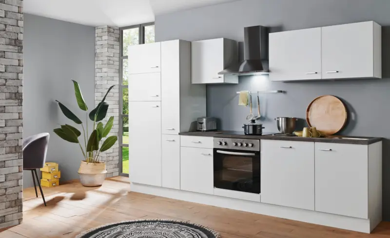 K&uuml;chenblock White-Classic Wei&szlig; B: ca. 310 cm