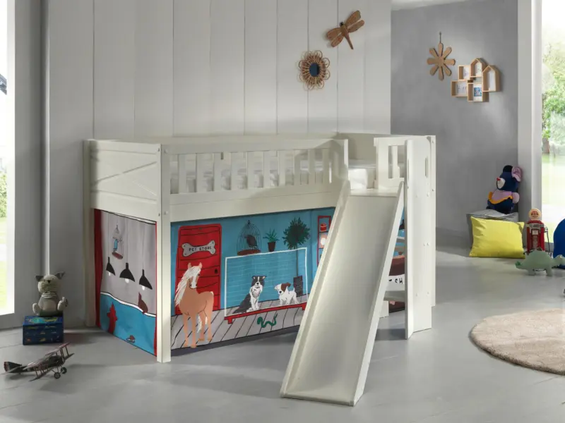 Spielbett Scott Pet Shop ca. 90x200 cm Kiefer Wei&szlig;