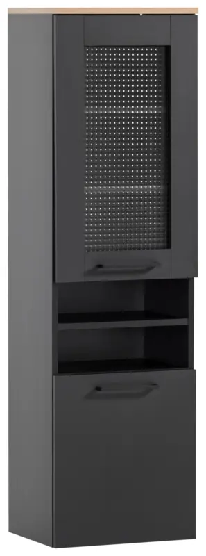 Midischrank Malte Schwarz/Eiche Artisan