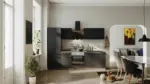 m&ouml;max Dornbirn - Ihr Trendm&ouml;belhaus in Dornbirn K&uuml;chenblock Capri Schwarz/Eichefarben