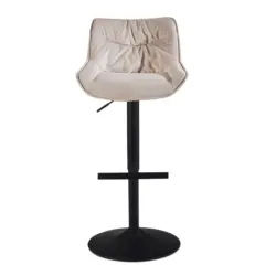Barhocker in Textil ca. 45x106x55 cm Beige