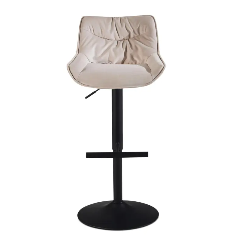 Barhocker in Textil ca. 45x106x55 cm Beige