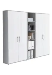 Aktenschrank Office Edition Sw Set 10 Grau/Wei&szlig;