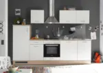 m&ouml;max Dornbirn - Ihr Trendm&ouml;belhaus in Dornbirn K&uuml;chenblock Petunia Wei&szlig;/Eiche ohne Ger&auml;te B: ca 280 cm