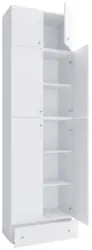 Kleiderschrank Lona XXL Wei&szlig; ca. 70x240x39 cm
