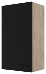 K&uuml;chenoberschrank Capri Schwarz/Eichefarben