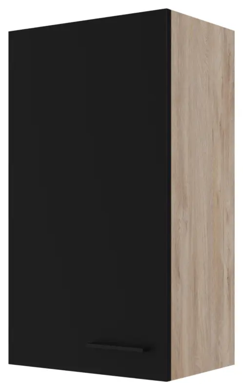 K&uuml;chenoberschrank Capri Schwarz/Eichefarben