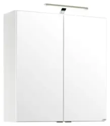 Spiegelschrank Siena mit LED ca. 60x65x20 cm 2-t&uuml;rig Wei&szlig;