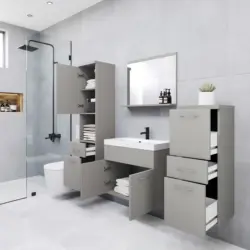 BADEZIMMER ca. 140 cm Hellgrau