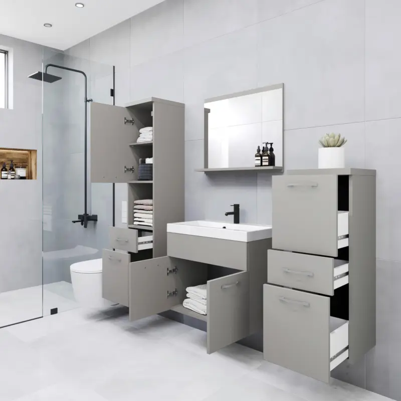 BADEZIMMER ca. 140 cm Hellgrau