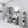 BADEZIMMER ca. 140 cm Hellgrau