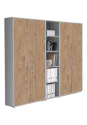 Aktenschrank Office Edition Sw Set 10 Grau/Eichefarben