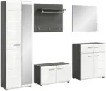 m&ouml;max Dornbirn - Ihr Trendm&ouml;belhaus in Dornbirn Garderobe Salsa 5-tlg. ca. 250x192 cm Wei&szlig;/Rauchsilb.