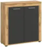 Highboard Jam ca. 80x88x35 cm Eiche/Grau
