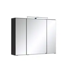 Spiegelschrank Cardiff 3-t&uuml;rig ca. 80x64 cm Graphitfarben