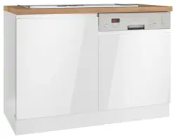 Sp&uuml;lenunterschrank Monza ca. 120x86 cm Wei&szlig;/Eiche