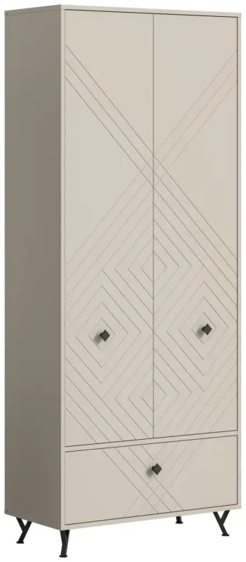 Garderobenschrank Notes ca. 80x195x35 cm Sandbeige