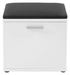 Garderobenbank Jakob ca.48,5x49x30cm Wei&szlig;,Schwarz