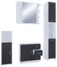 Badezimmer Zalo 4-tlg. ca. 140 cm Schwarz/Wei&szlig;