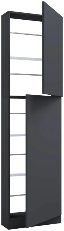 Schuhschrank FULISA Anthrazit ca. 50x180x17 cm