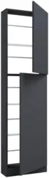 Schuhschrank FULISA Anthrazit ca. 50x180x17 cm