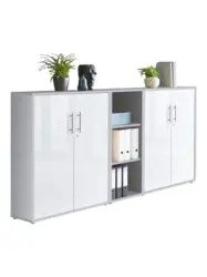 Aktenschrank Office Edition Sw Set 8 Grau/Wei&szlig;