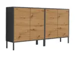 m&ouml;max Dornbirn - Ihr Trendm&ouml;belhaus in Dornbirn Sideboard Mailand Set 2 Anthrazit/Eiche