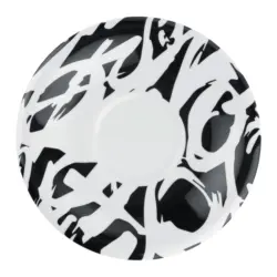 Untertasse Graffiti Schwarz/Wei&szlig; &Oslash; ca. 18cm