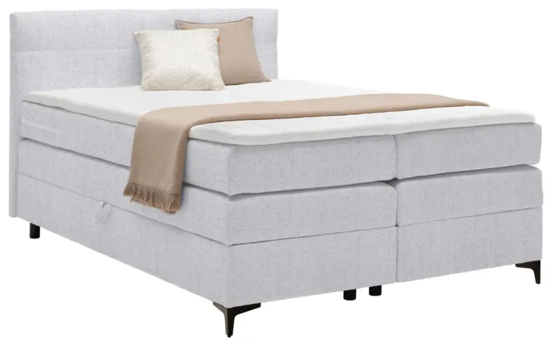 Boxspringbett Bari in Hellgrau ca. 140x200cm