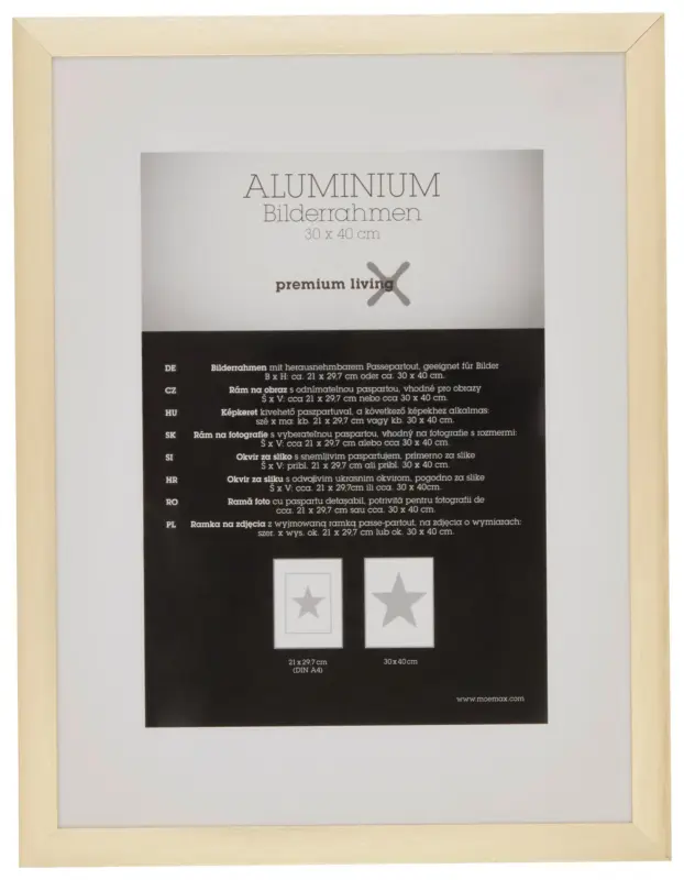 Bilderrahmen Aluminium in Brass ca. 30/40cm