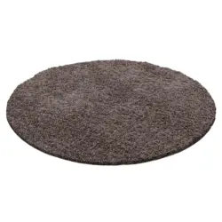Hochflorteppich Life Taupe &Oslash; ca. 80cm